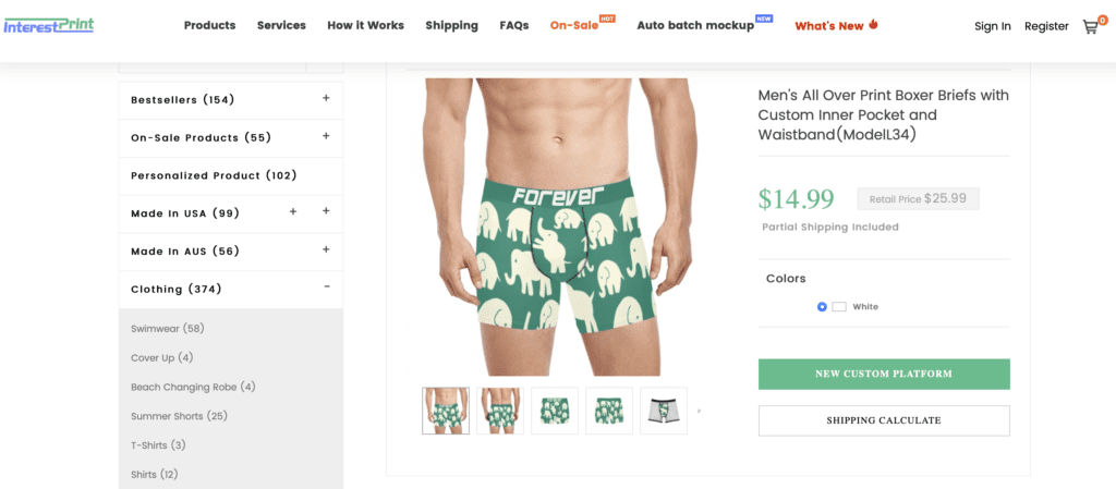 InterestPrint underwear